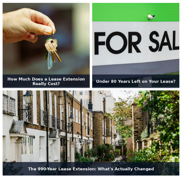 Tate Woodburn blog examples covering lease extension costs, leases under 80 years, and the 990-year lease extension
